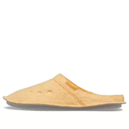 Crocs Classic Casual engrossar ficar quente chinelos amarelos unissex