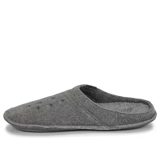 Crocs Classic Chinelo Casual Engrossar Ficar Quente Sapato Unissex Cinza