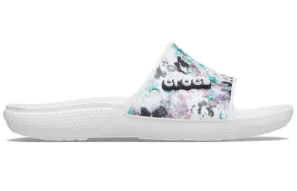 Crocs Classic Chinelos brancos unissex moda casual