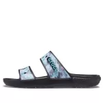 Crocs Classic Chinelos casuais unissex azuis pretos
