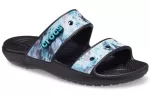 Crocs Classic Chinelos casuais unissex azuis pretos