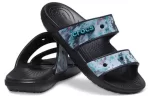 Crocs Classic Chinelos casuais unissex azuis pretos