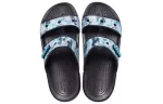 Crocs Classic Chinelos casuais unissex azuis pretos