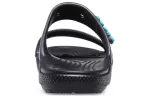 Crocs Classic Chinelos casuais unissex azuis pretos