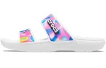 Crocs Classic Chinelos coloridos unissex branco rosa ‘White Pink’