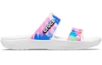 Crocs Classic Chinelos coloridos unissex branco rosa ‘White Pink’