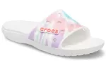 Crocs Classic Chinelos com padrão tie-dye multicoloridos