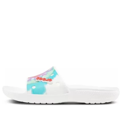 Crocs Classic Chinelos com padrão tie-dye multicoloridos