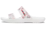 Crocs Classic Chinelos esportivos antiderrapantes e resistentes ao desgaste unissex brancos
