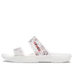 Crocs Classic Chinelos esportivos antiderrapantes e resistentes ao desgaste unissex brancos