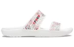 Crocs Classic Chinelos esportivos antiderrapantes e resistentes ao desgaste unissex brancos