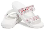 Crocs Classic Chinelos esportivos antiderrapantes e resistentes ao desgaste unissex brancos