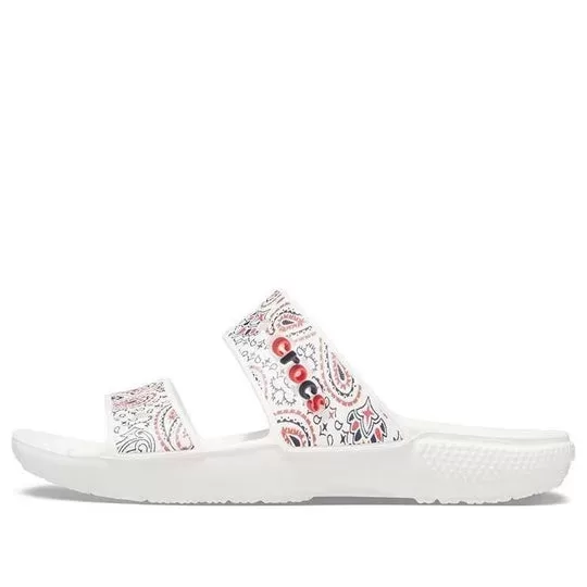 Crocs Classic Chinelos esportivos antiderrapantes e resistentes ao desgaste unissex brancos
