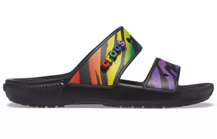 Crocs Classic Chinelos esportivos antiderrapantes resistentes ao desgaste unissex pretos