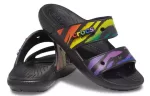 Crocs Classic Chinelos esportivos antiderrapantes resistentes ao desgaste unissex pretos