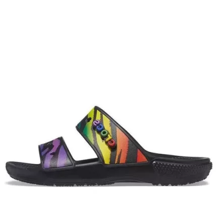 Crocs Classic Chinelos esportivos antiderrapantes resistentes ao desgaste unissex pretos