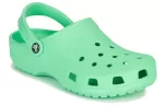 Crocs Classic Chinelos esportivos de salto plano para exteriores verdes 10001-3U3