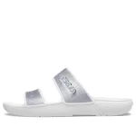 Crocs Classic Chinelos prateados unissex moda casual