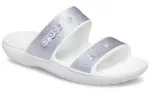 Crocs Classic Chinelos prateados unissex moda casual