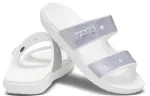 Crocs Classic Chinelos prateados unissex moda casual