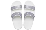 Crocs Classic Chinelos prateados unissex moda casual
