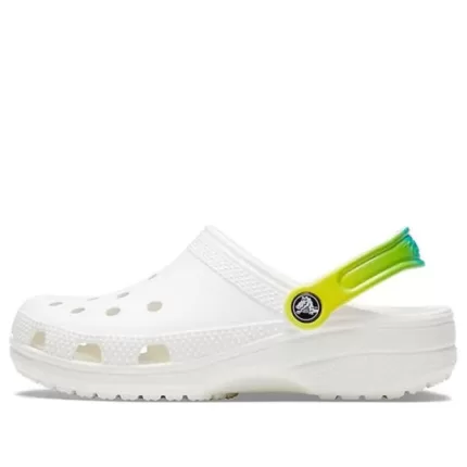 Crocs Classic Clog Beach Sandálias Branca Degradê Verde