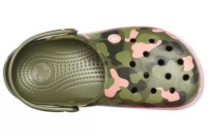 Crocs Classic Clog Beach Sandálias Verde Rosa