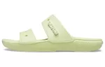 Crocs Classic Clog Chinelos aconchegantes unissex cinza verde
