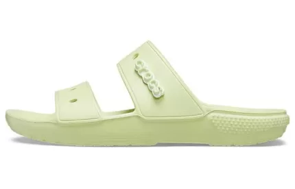 Crocs Classic Clog Chinelos aconchegantes unissex cinza verde
