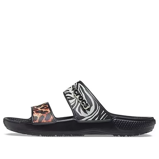 Crocs Classic Clog Cozy Unissex Preto Multicolorido Chinelos ‘Preto’