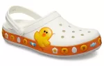 Crocs Classic Clog Line Friends Beach Branco Amarelo Sandálias Unissex ‘White Yellow’