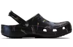 Crocs Classic Clog Sapatos de praia casuais respiráveis ​​pretos unissex