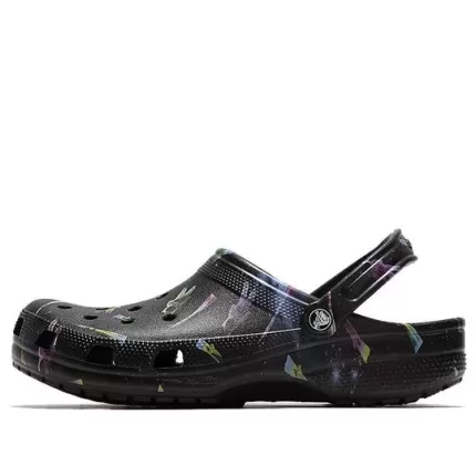 Crocs Classic Clog Sapatos de praia casuais respiráveis ​​pretos unissex
