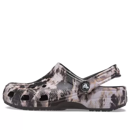 Crocs Classic Corante alvejante Clogs ‘Preto Branco’