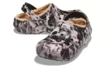 Crocs Classic Corante alvejante forrado Clogs ‘Preto Branco Bege’