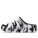 Crocs Classic Cozzzy Sandálias Marmorizadas ‘Black White’ 207907