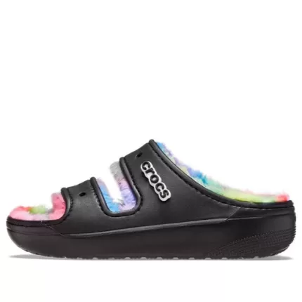 Crocs Classic Cozzzy Spray Dye Sandálias ‘Black Multi’