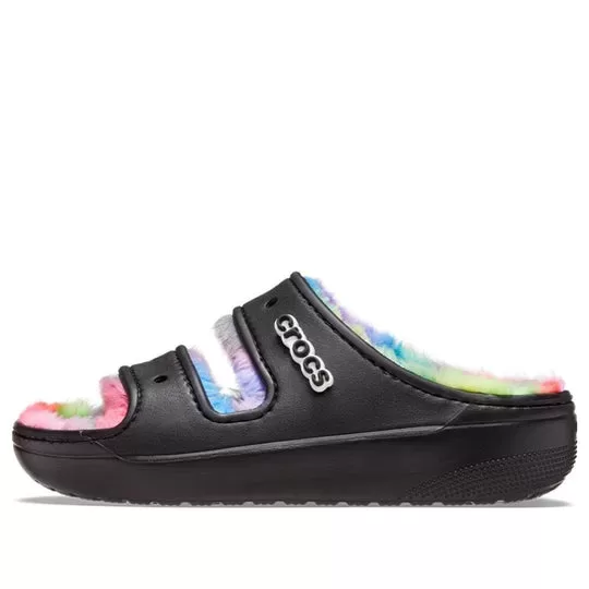 Crocs Classic Cozzzy Spray Dye Sandálias ‘Black Multi’
