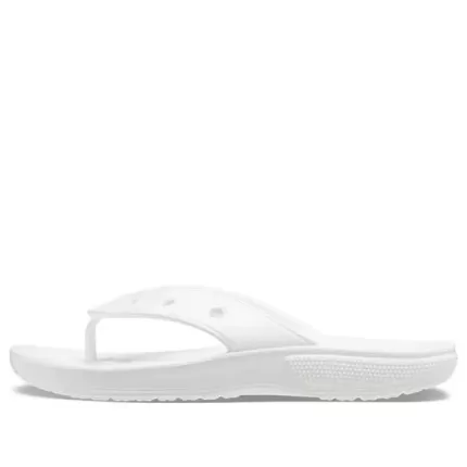 Crocs Classic Crocs Flip Chinelos Casuais Unissex Branco