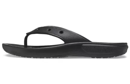 Crocs Classic Crocs Flip Chinelos Casuais Unissex Preto