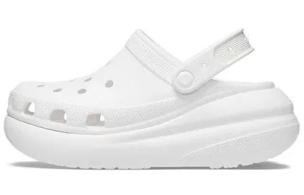 Crocs Classic Entupimento de esmagamento ‘Branco’