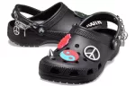 Crocs Classic Feel The Positivity Casual Unissex Sandálias Pretas