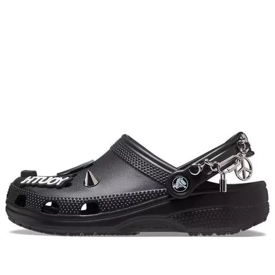 Crocs Classic Feel The Positivity Casual Unissex Sandálias Pretas