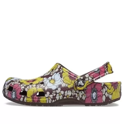 Crocs Classic Floral retrô Clogs ‘Amarelo Rosa’