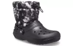 Crocs Classic Forrado Neo Puff Tie Dye Boots ‘Preto Branco’