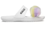 Crocs Classic Fur Sure 2 tiras Sandálias ‘Brancas’