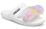 Crocs Classic Fur Sure 2 tiras Sandálias ‘Brancas’