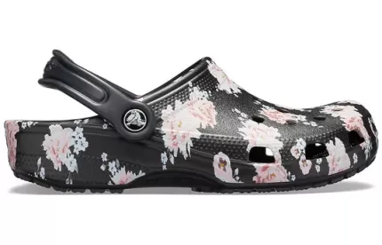 Crocs Classic Impresso Clogs ‘Preto Rosa’