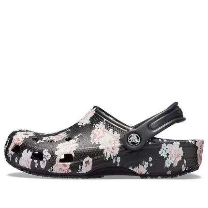 Crocs Classic Impresso Clogs ‘Preto Rosa’