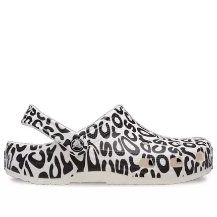 Crocs Classic Logotipo distorcido Clogs ‘Branco Preto’
